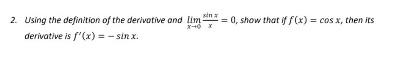 DOMAIN of its derivative f' (x)? 5. What is the derivative of