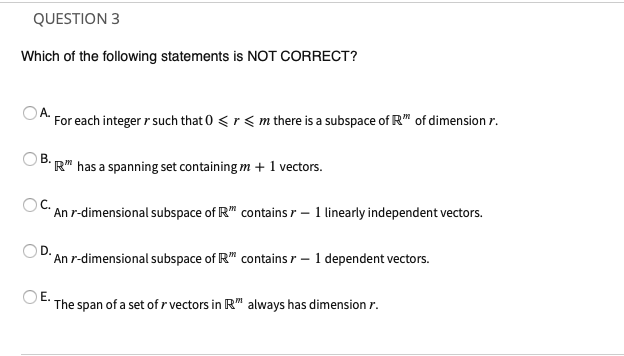 please help me choose the correct option QUESTION 3 Which of the