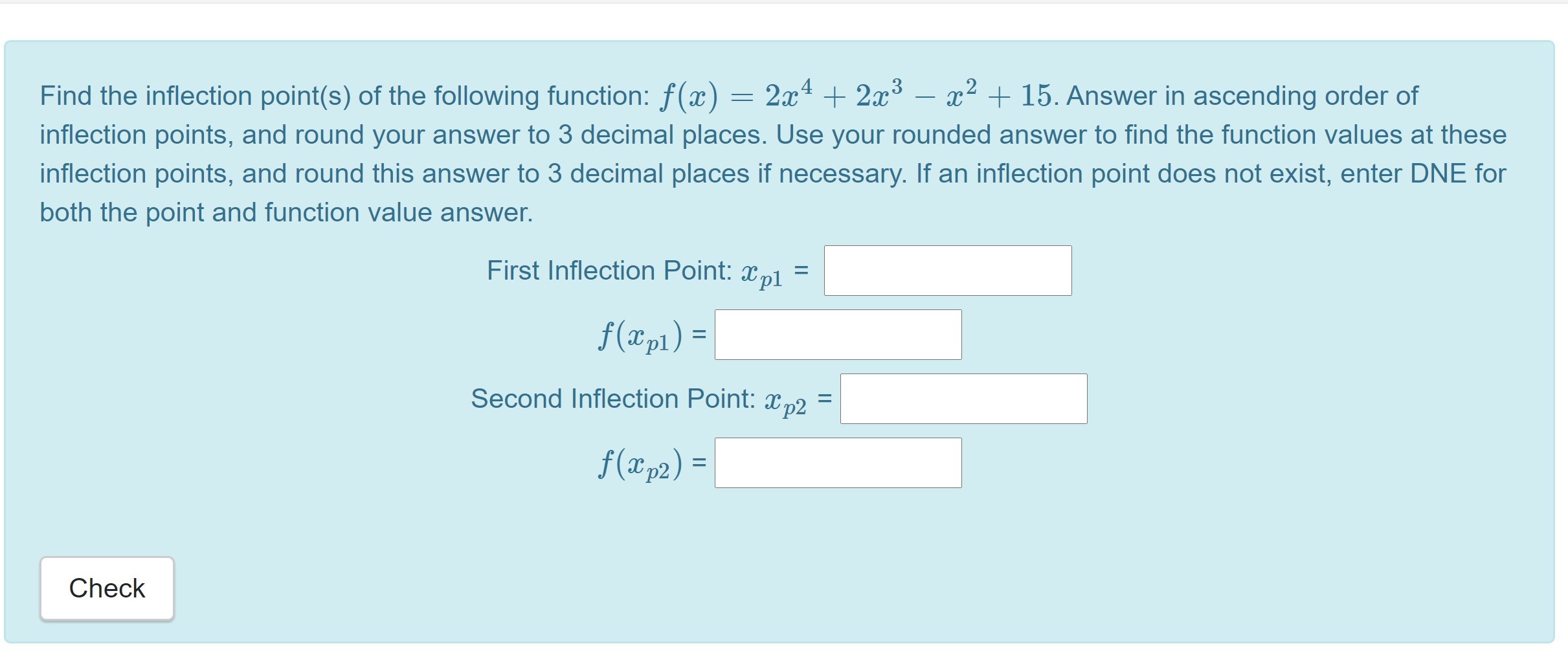  Find the inflection point(s) of the following function: f(a) = 2ac