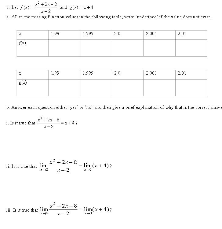  1. Let / (x) = x' + 2x - 8 x