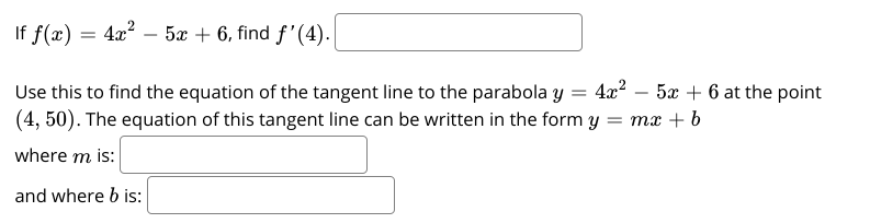 Need help with this problem If f(x) = 4x - 5x +
