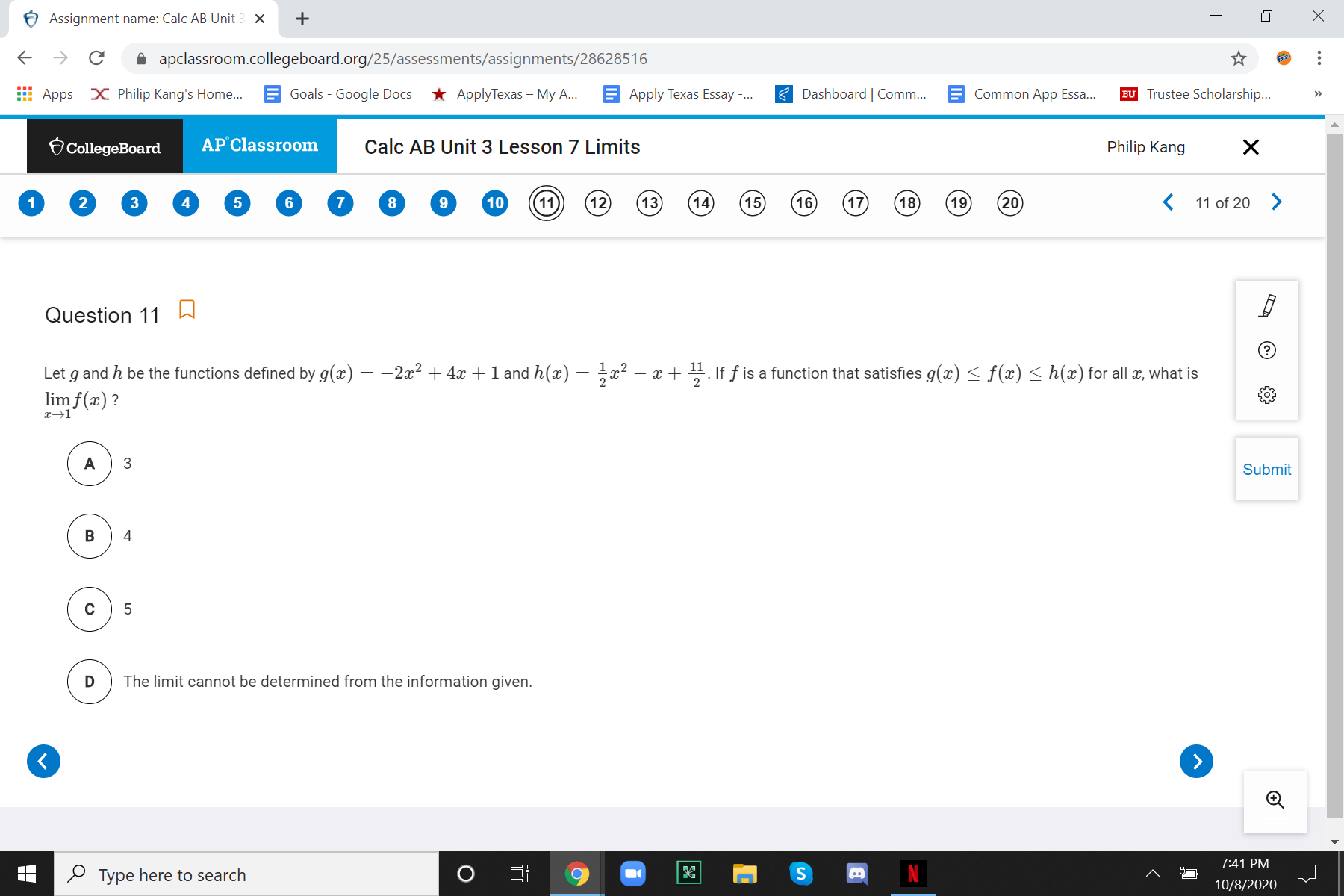 I don't understand these questions. Assignment name: Calc AB Unit 3 X