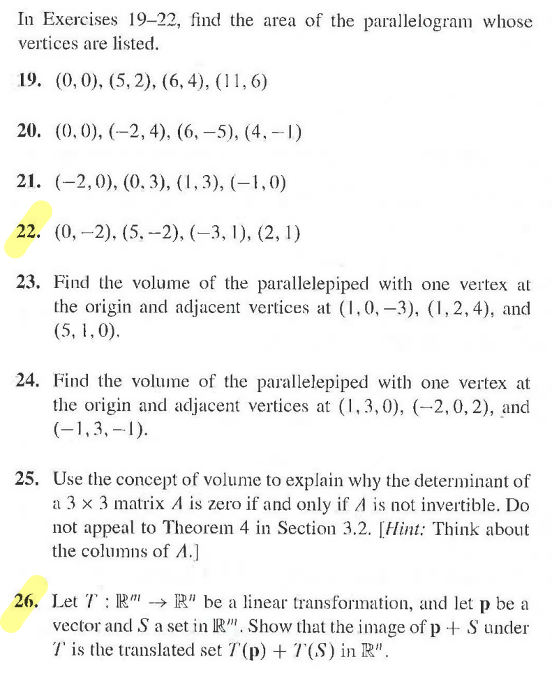 3.3 Exercises Use Cramer's rule to compute the solutions of the systems