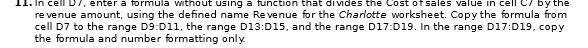  I1. In cell Dy, enter a formula without using a function