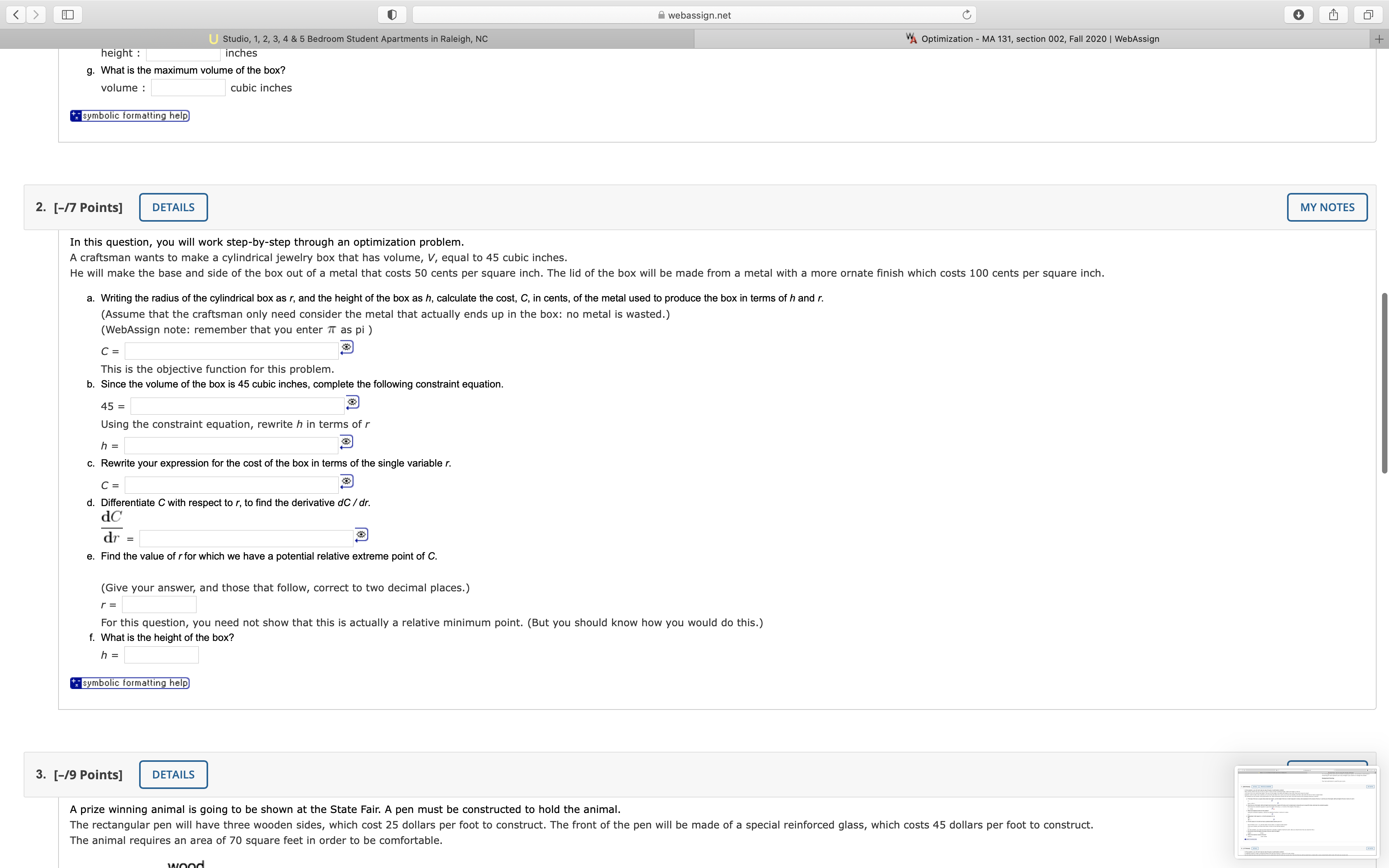 please help O webassign.net C U Studio, 1, 2, 3, 4 &