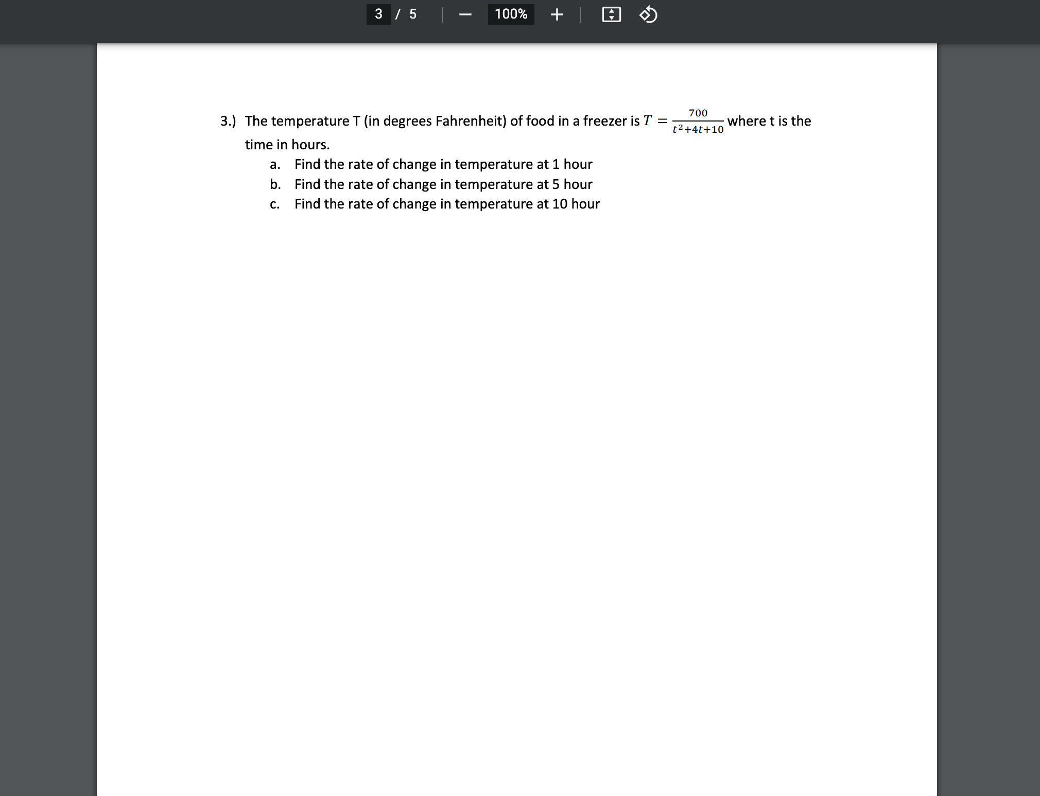 Speed would be the absolute value of the first derivative 0 Second