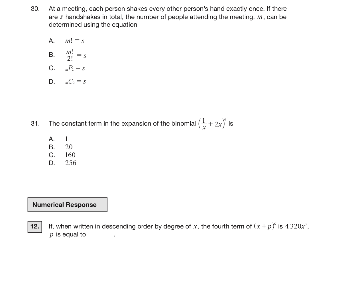 use the formula sheet I have provided. I will definitely give you