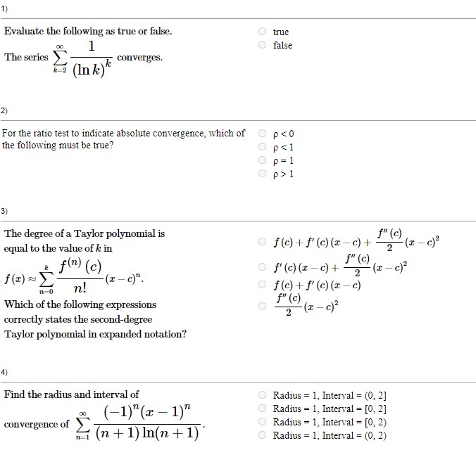 Please answer all questions and show work: 1) Evaluate the following as