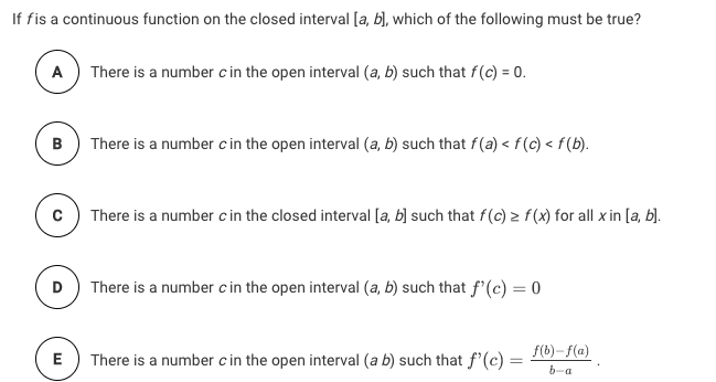 fix] Let f be a differentiable function with selected values given in