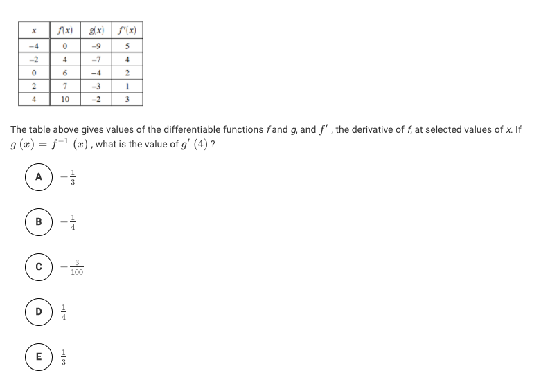 function such that 9(3) 2 2 and g\" [3) = %J The
