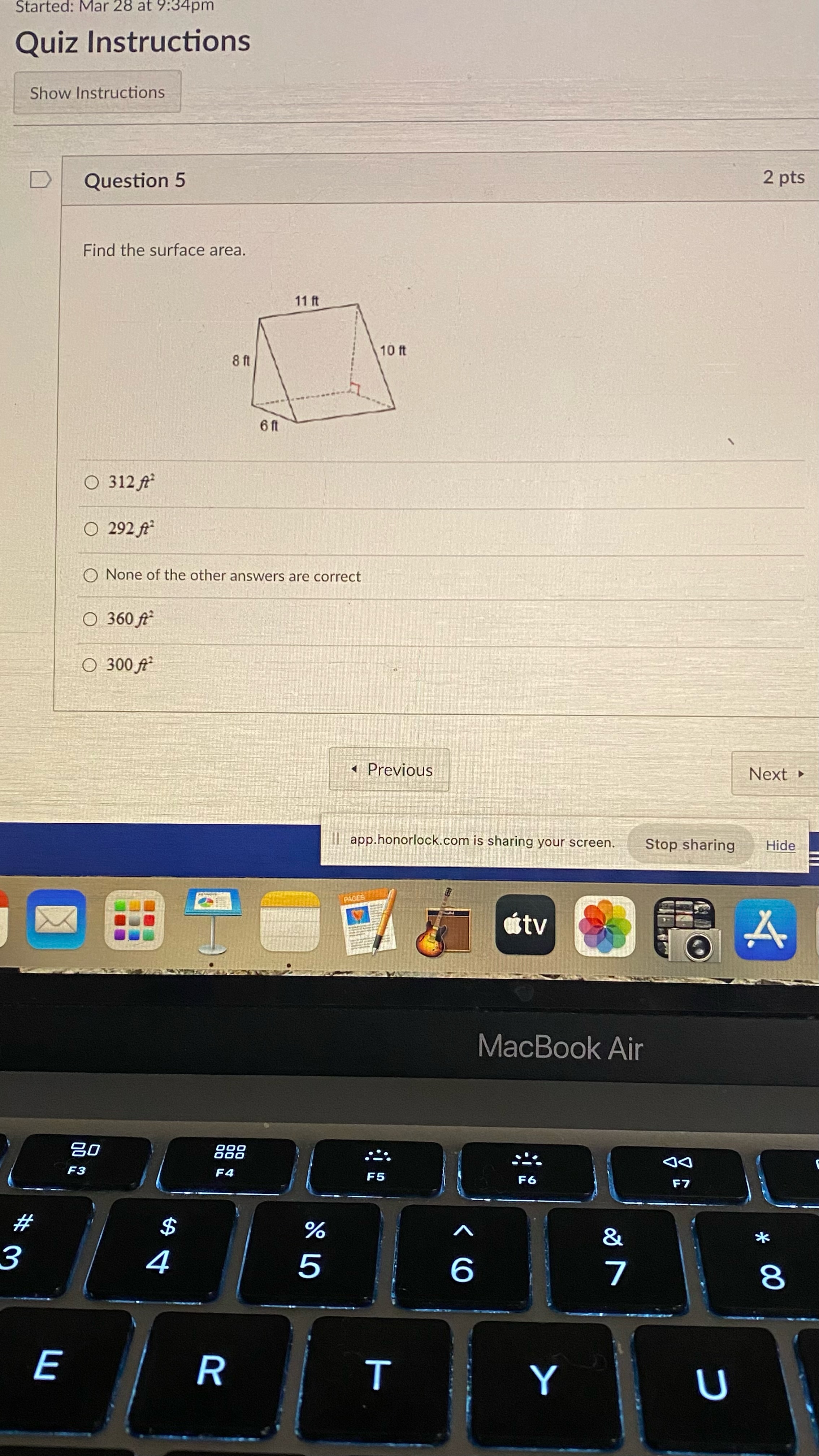 answers are correct perimeter is 6.9 mi area is 25.9 mi O