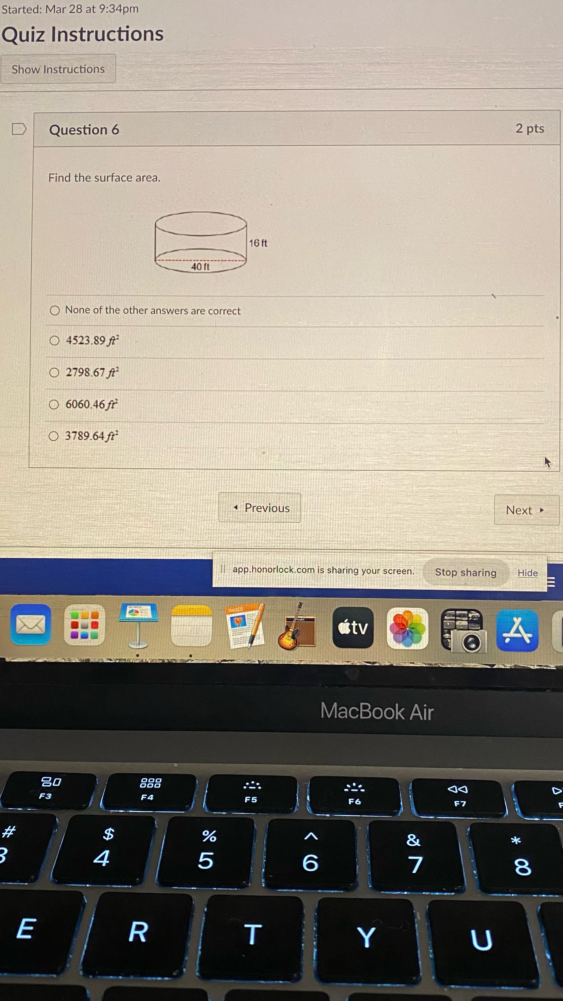 perimeter is 4.2 mi area is 48 mi Quiz saved at 9