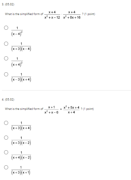 simplified form of 9x* - 25 ? (1 point) 3x + 5