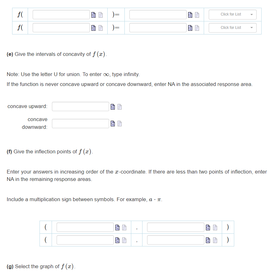 of f(;t:}. Note: Use the letter U for union. To en.er 00,
