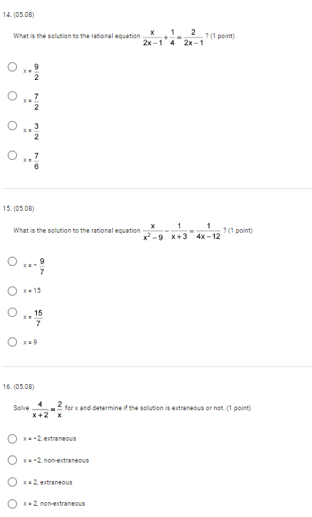 +4) O (x -3 ( x+4) 4. (05.02) What is the simplified