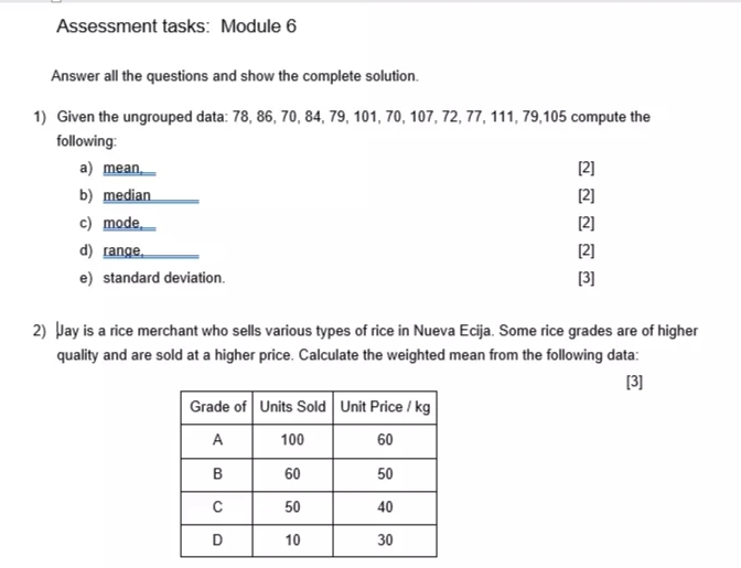 Pahelp pooo Assessment tasks: Module 6 Answer all the questions and show