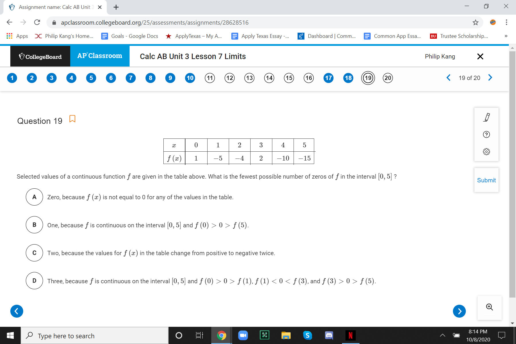 I don't understand these questions... Assignment name: Calc AB Unit 3 X