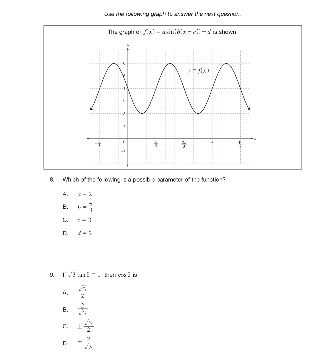 the formula sheet provided. Mathematics 30-1 Formula Sheet For ax' + bx