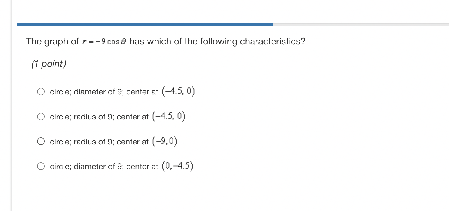 ( ( ( ( Given the rectangular coordinates (-5, 5), which of