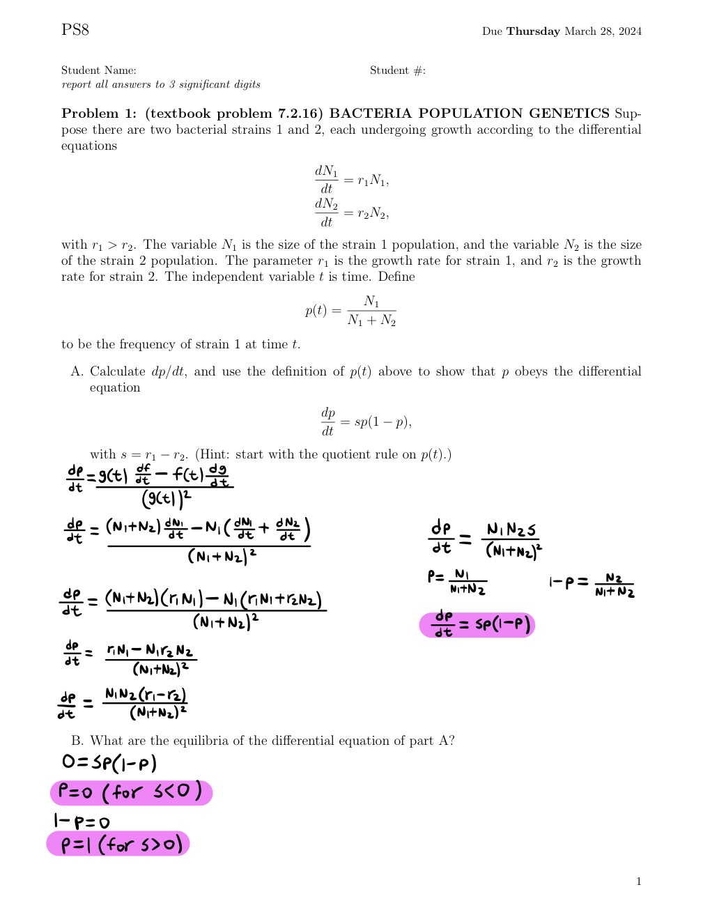 i don't know how to solve C, D, and E. Please show