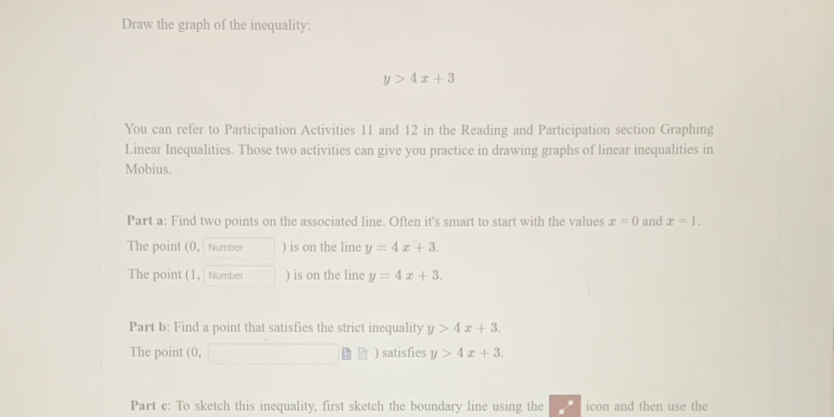 for part c please graph it thanks Draw the graph of the