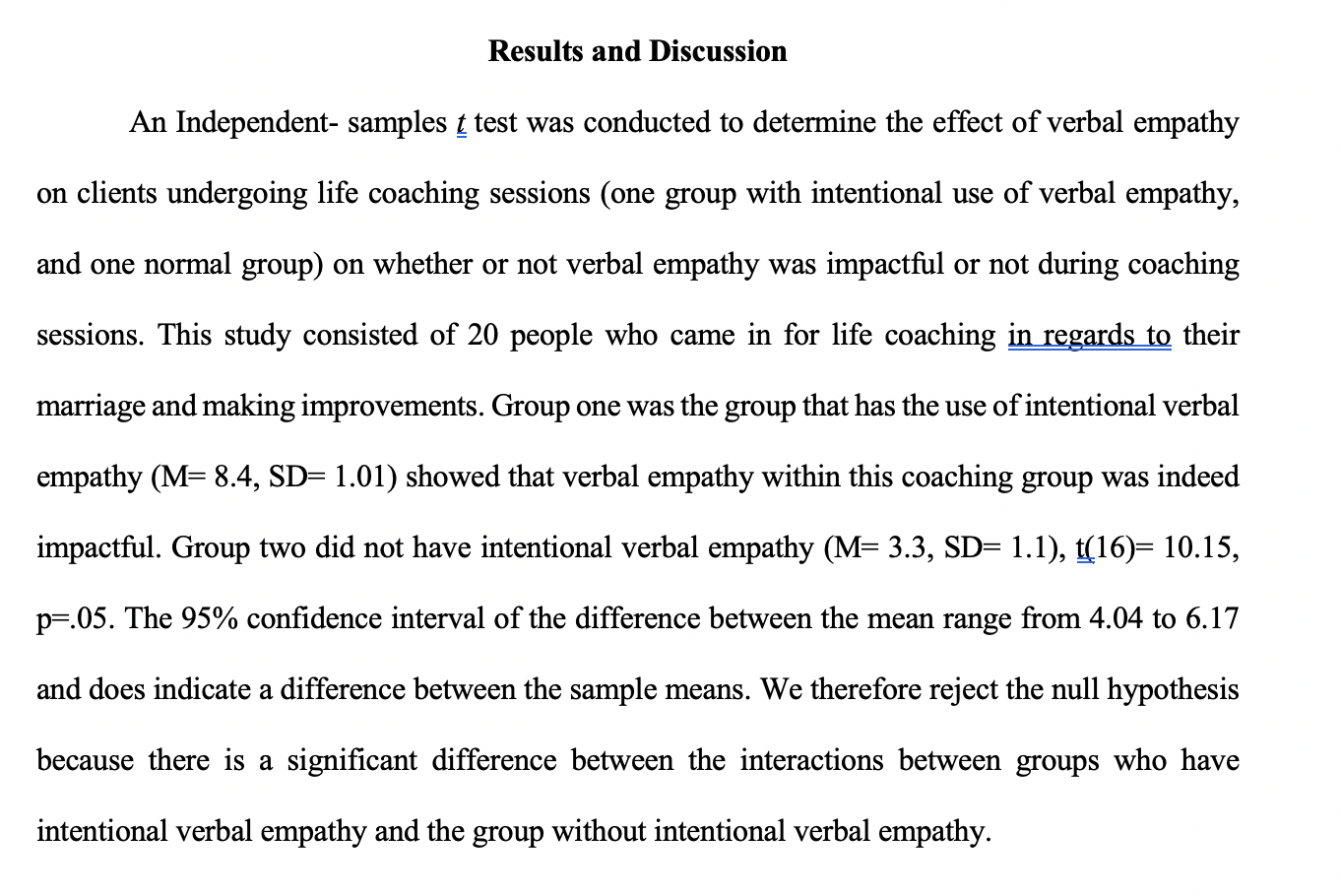 did a research project and want to make sure I completed this