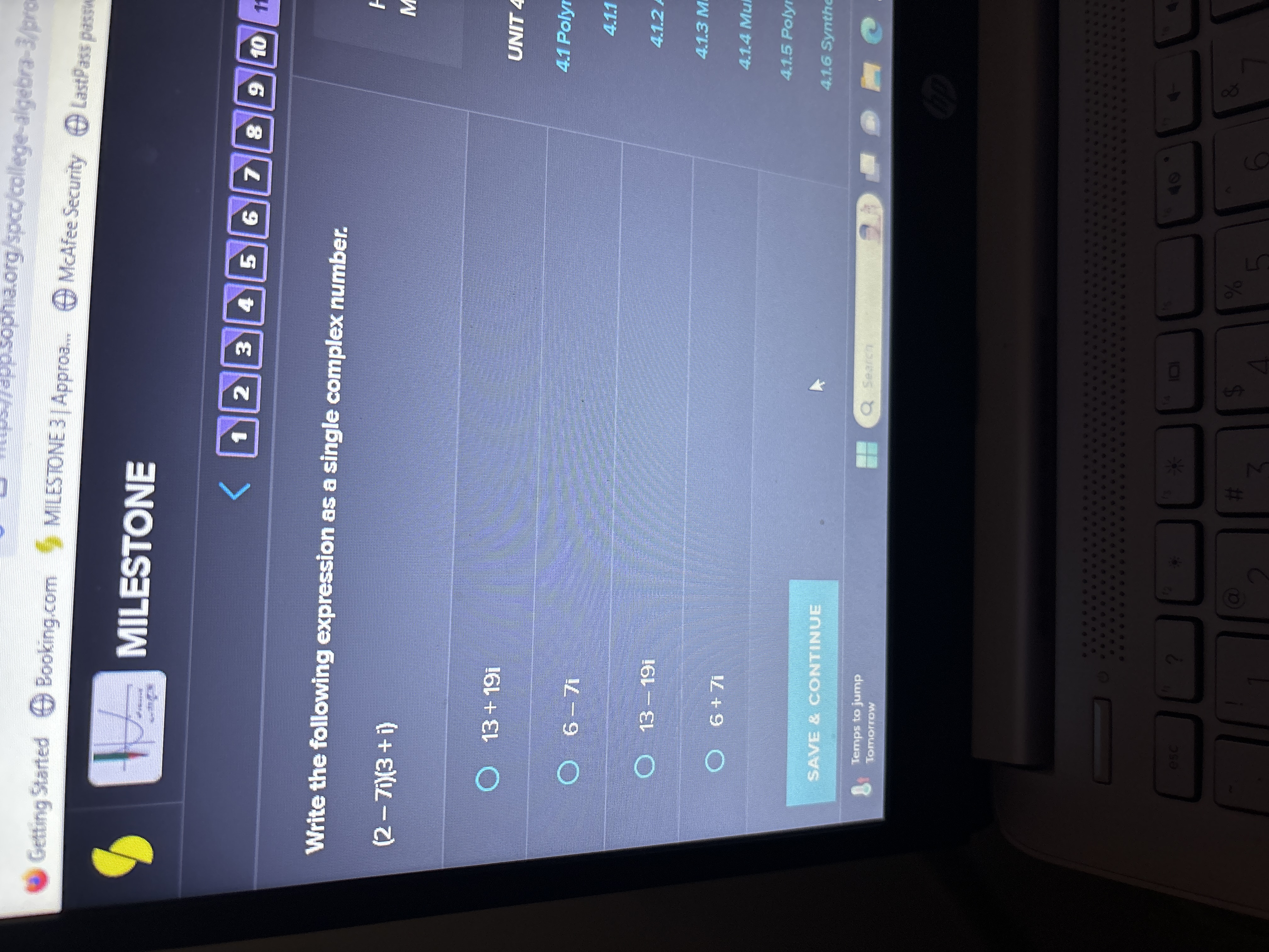 p.sophia.org/spec/college-algebra-3/pro Getting Started @ Booking.com MILESTONE 3 | Approa.. @ McAfee