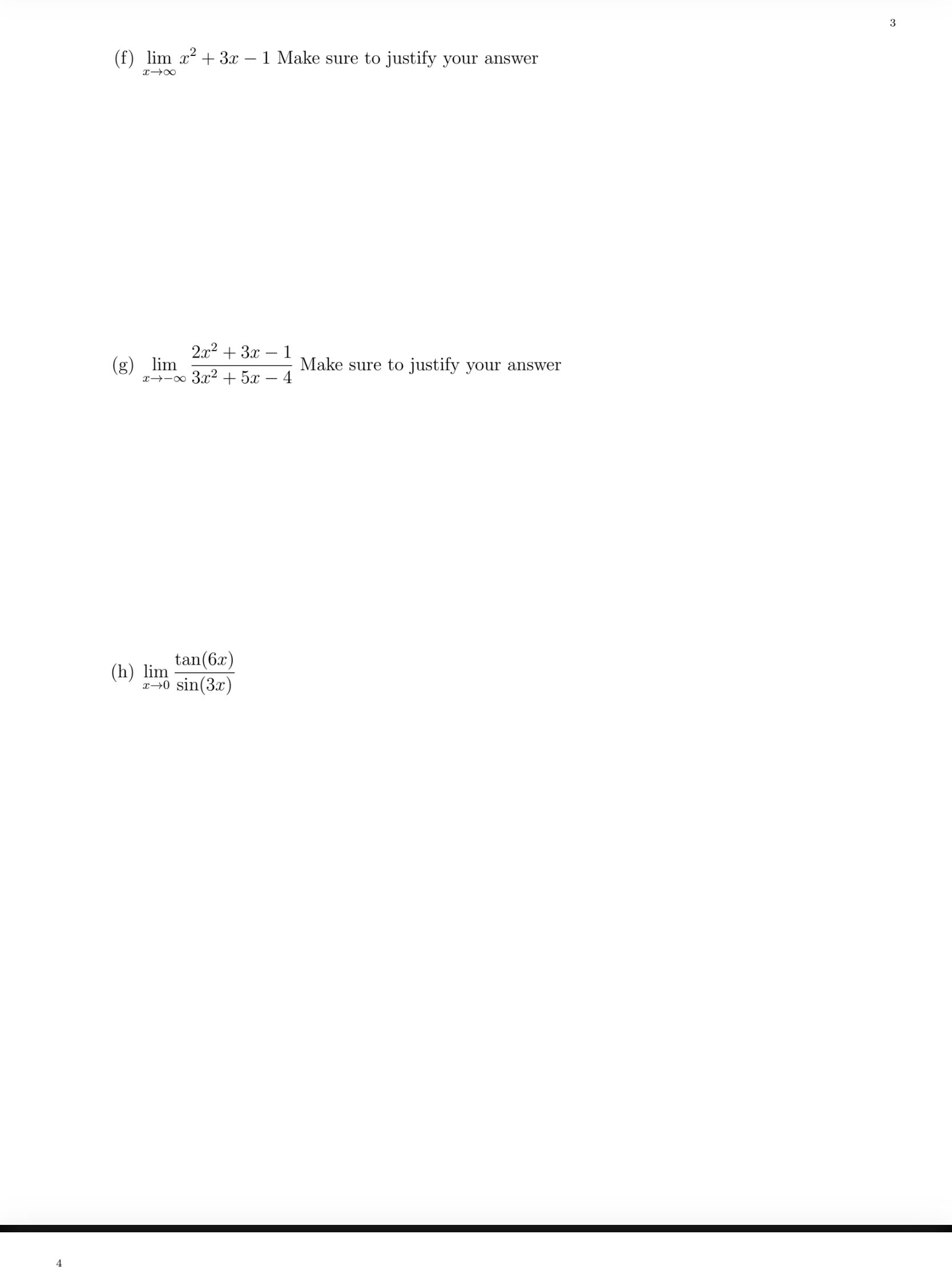 with the limit definition not using L'Hpital rule or any other. I