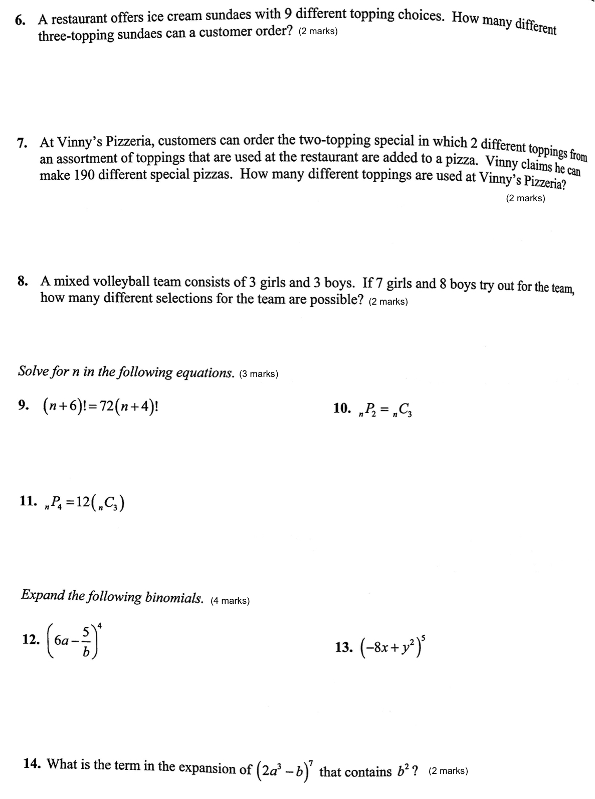 Solve, please use the provided formula sheet if using specific formulas. Thank