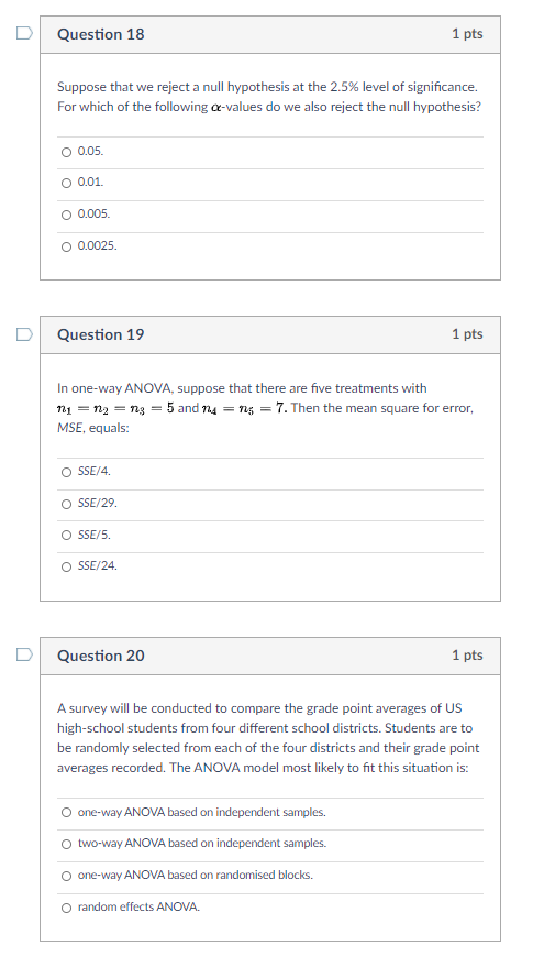 for the difference between the means of two normally distributed populations, using
