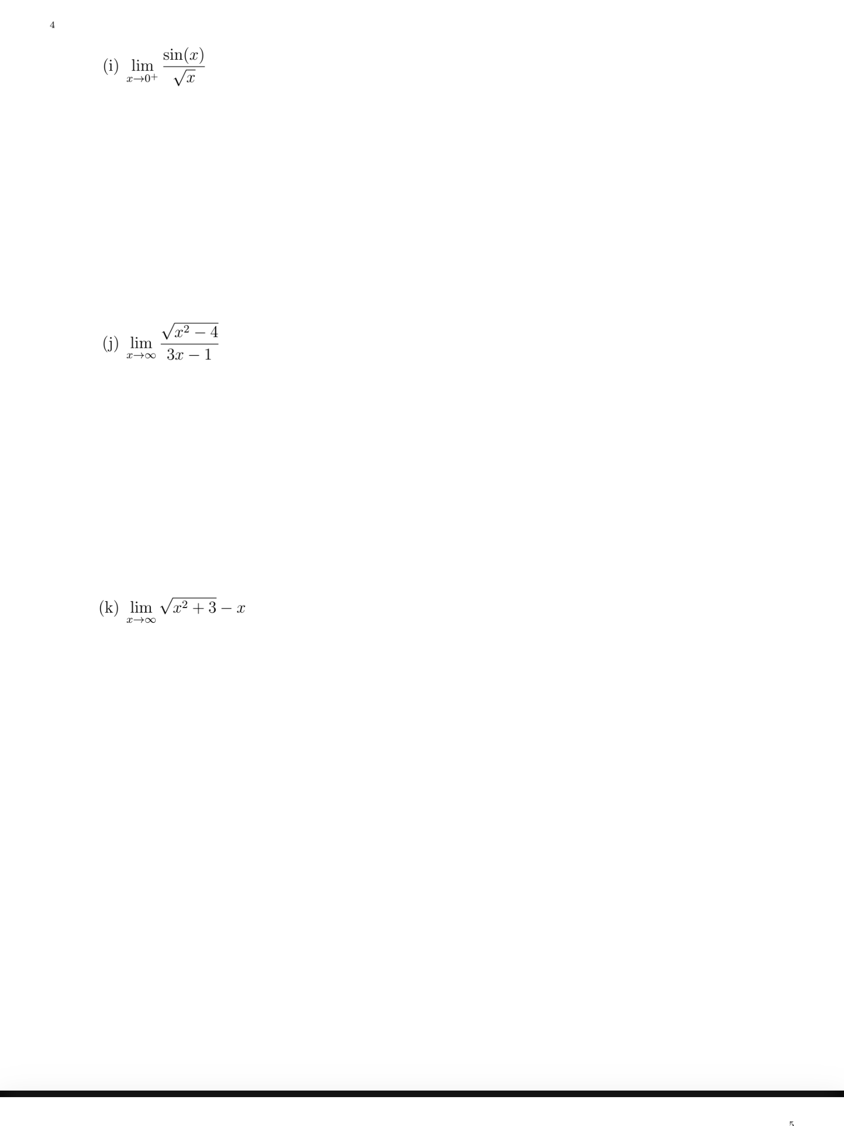 with the limit definition not using L'Hpital rule or any other. Also,