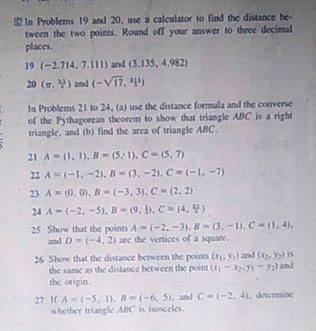 solve all questions. [In Problems 19 and 20. use a calculator to
