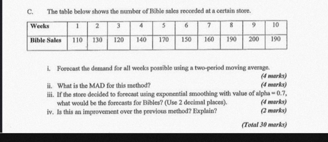 pls do. ASAP C. The table below shows the number of