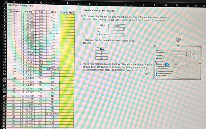 fill in yellow boxes with excel formula for 1 & 2 Create