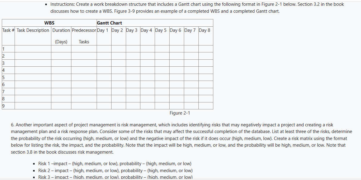  Project: Create a database application for the shipping department. Tasks: First,