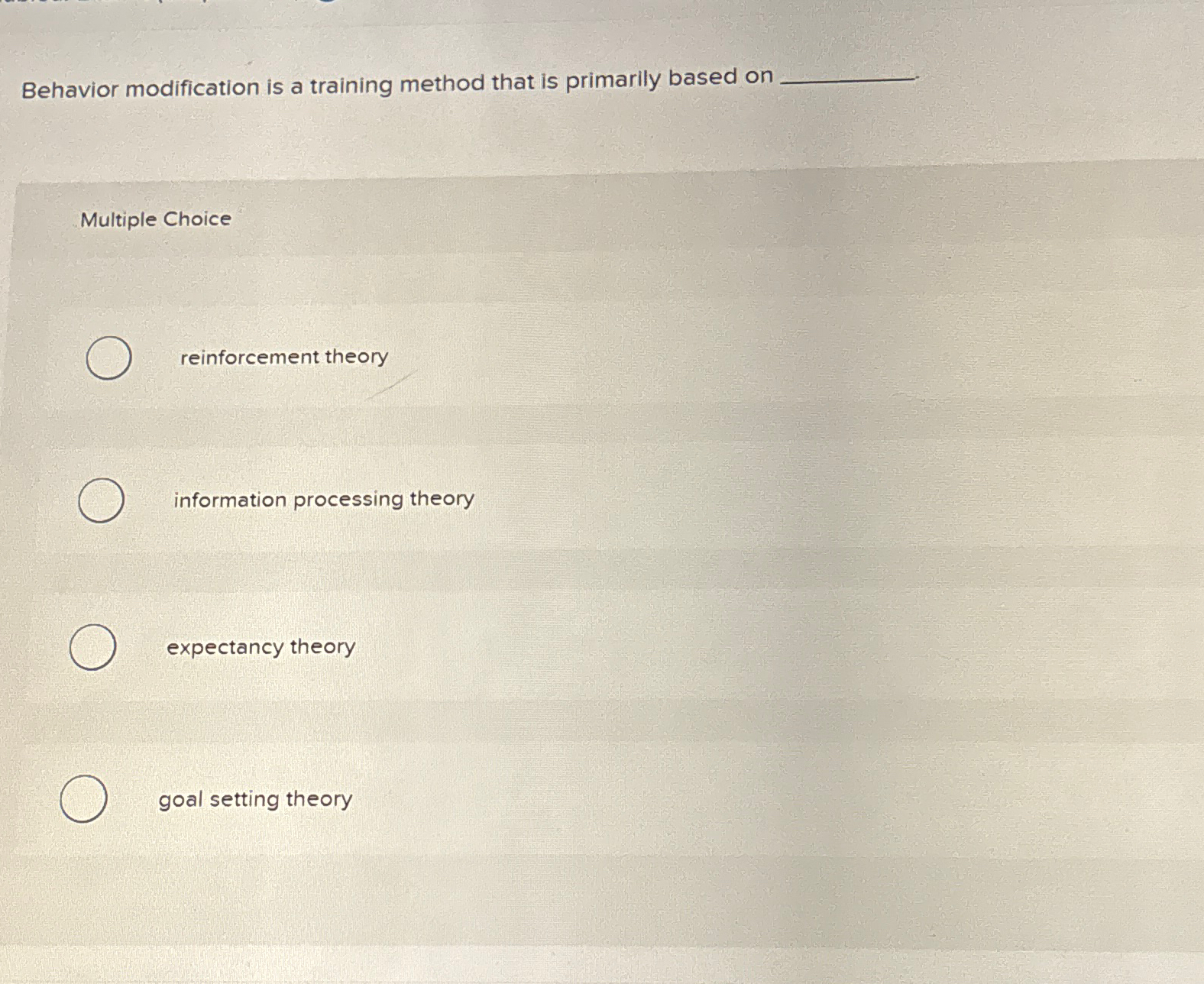 Behavior modification is a training method that is primarily based on Multiple