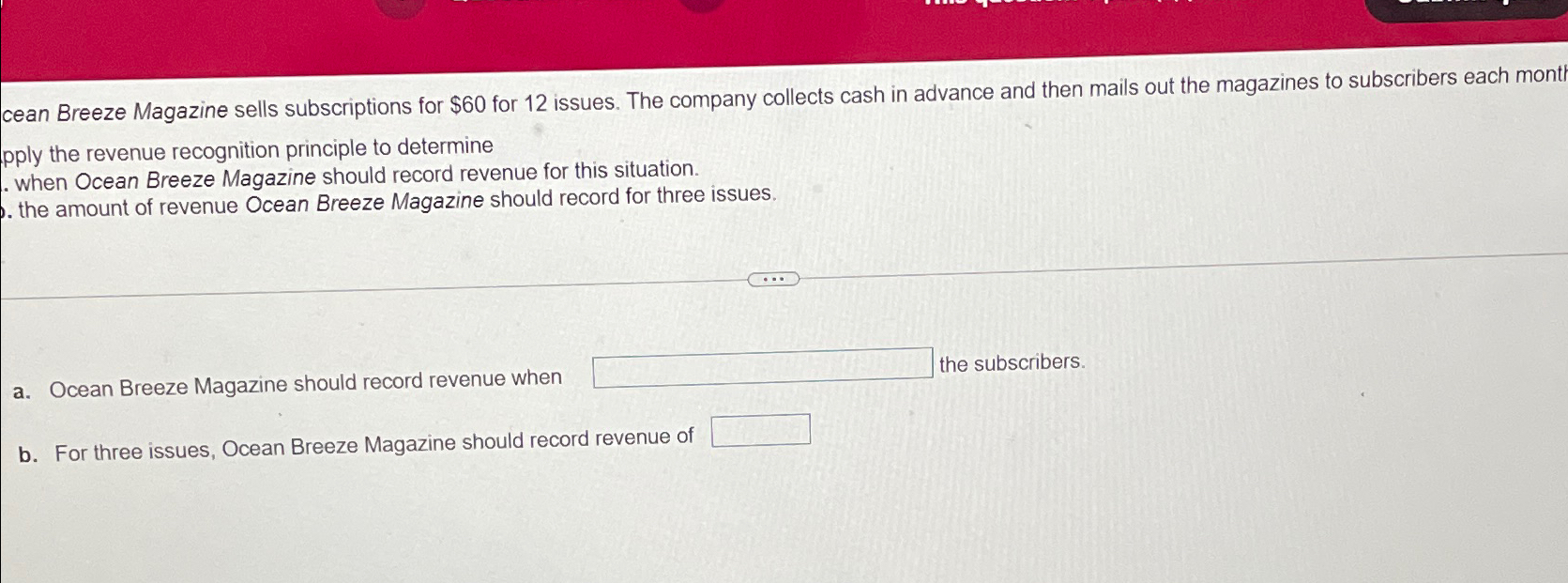  cean Breeze Magazine sells subscriptions for $60 for 12 issues. The