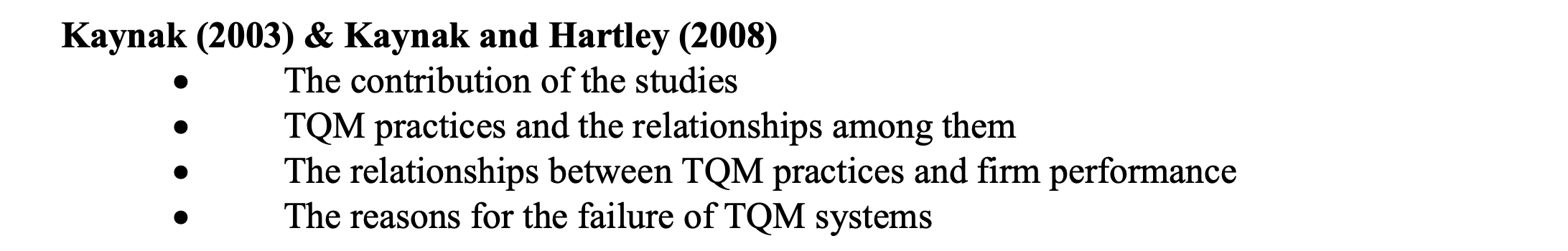 ARTICLE : The Relationship between Total Quality Management Practices and Their Effects