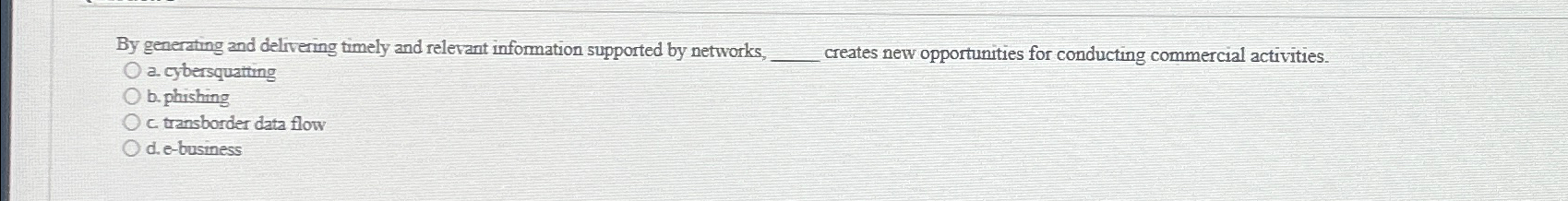  By generating and delivering timely and relevant information supported by networks,