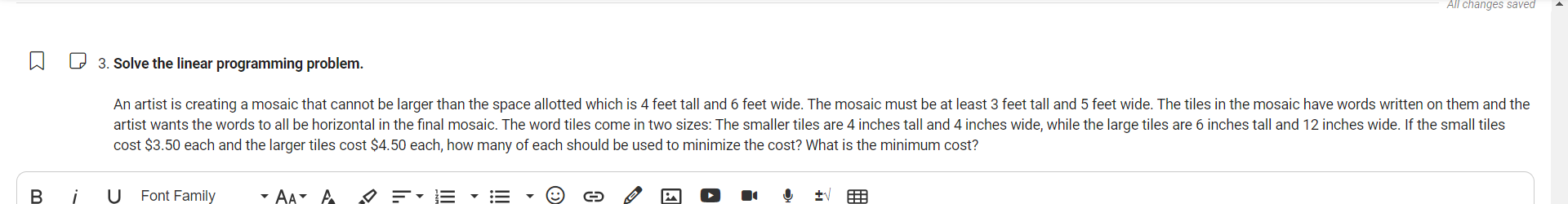 coffee. These will be blended into 1 pound packages as follow: an