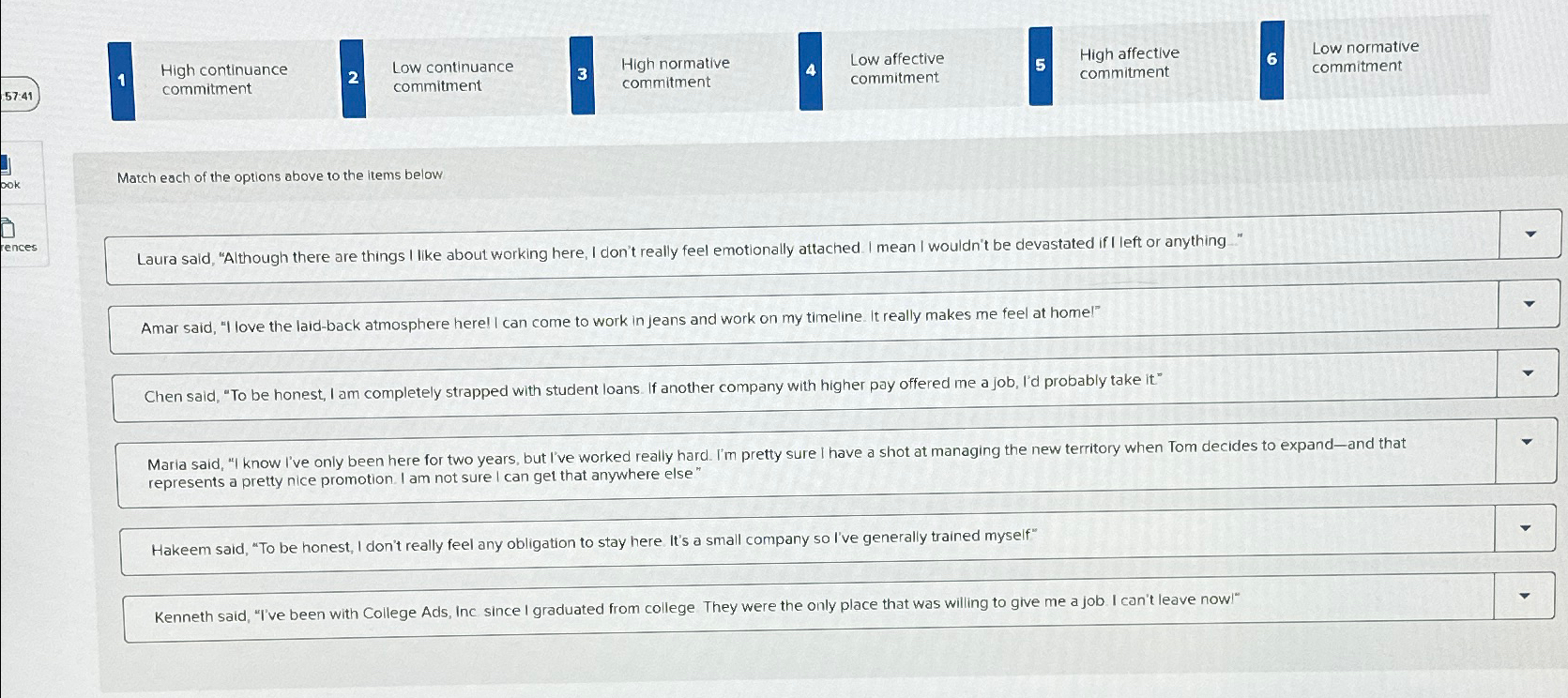  1 High continuance 2 Low continuance High normative Low affective High