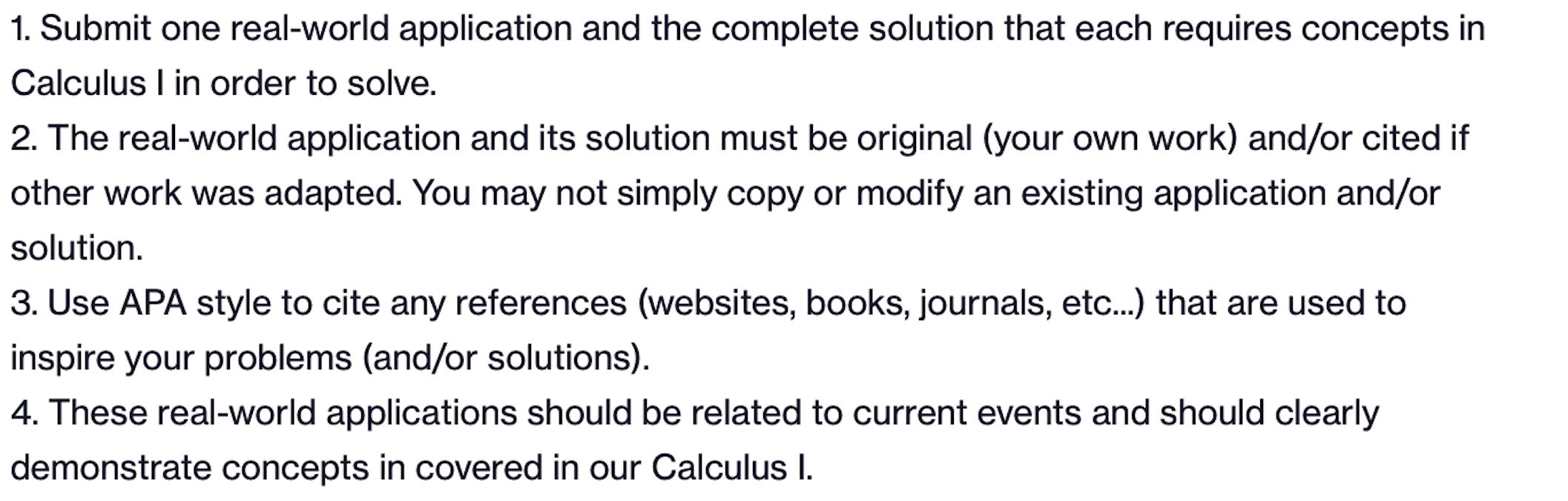 please help 1. Submit one real-world application and the complete solution that
