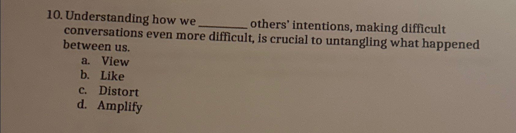  Understanding how we others' intentions, making difficult conversations even more difficult,