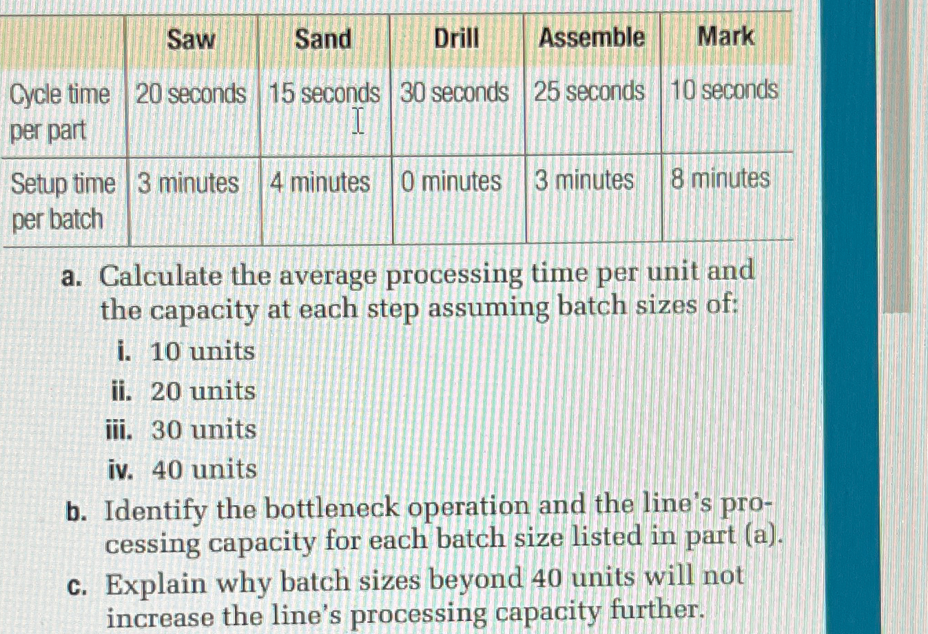  Anguilla Manufacturing is interested in using the data collected during value