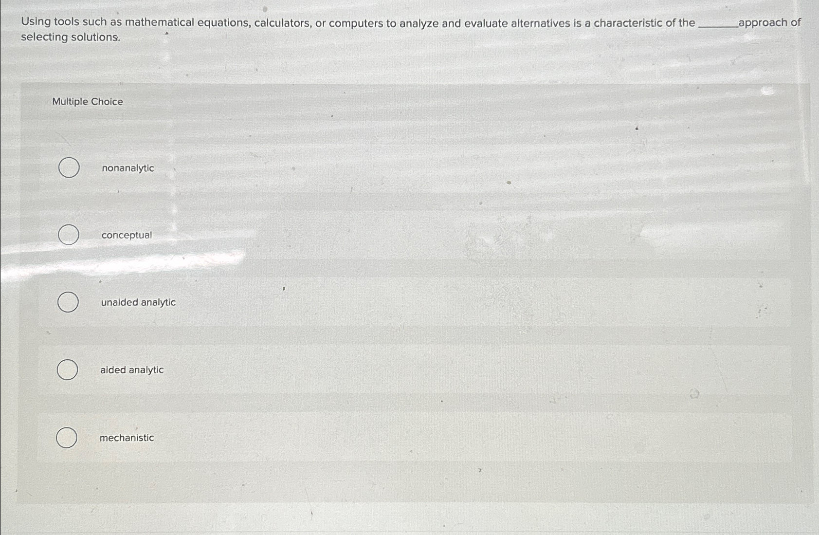  Using tools such as mathematical equations, calculators, or computers to analyze