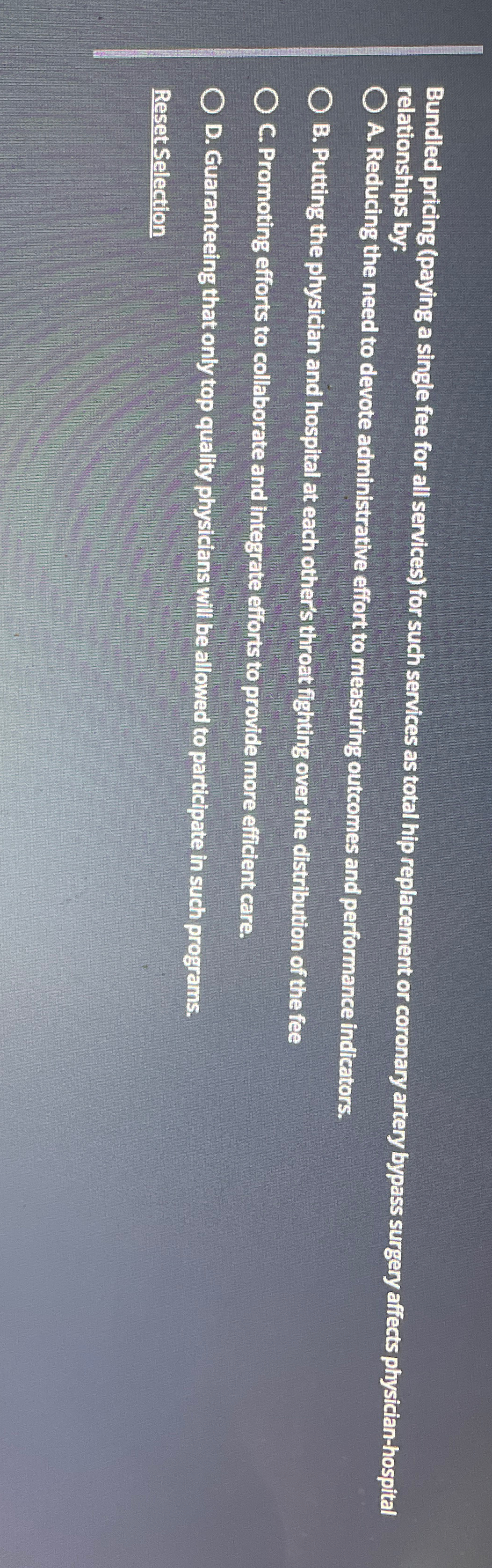  Bundled pricing (paying a single fee for all services) for such