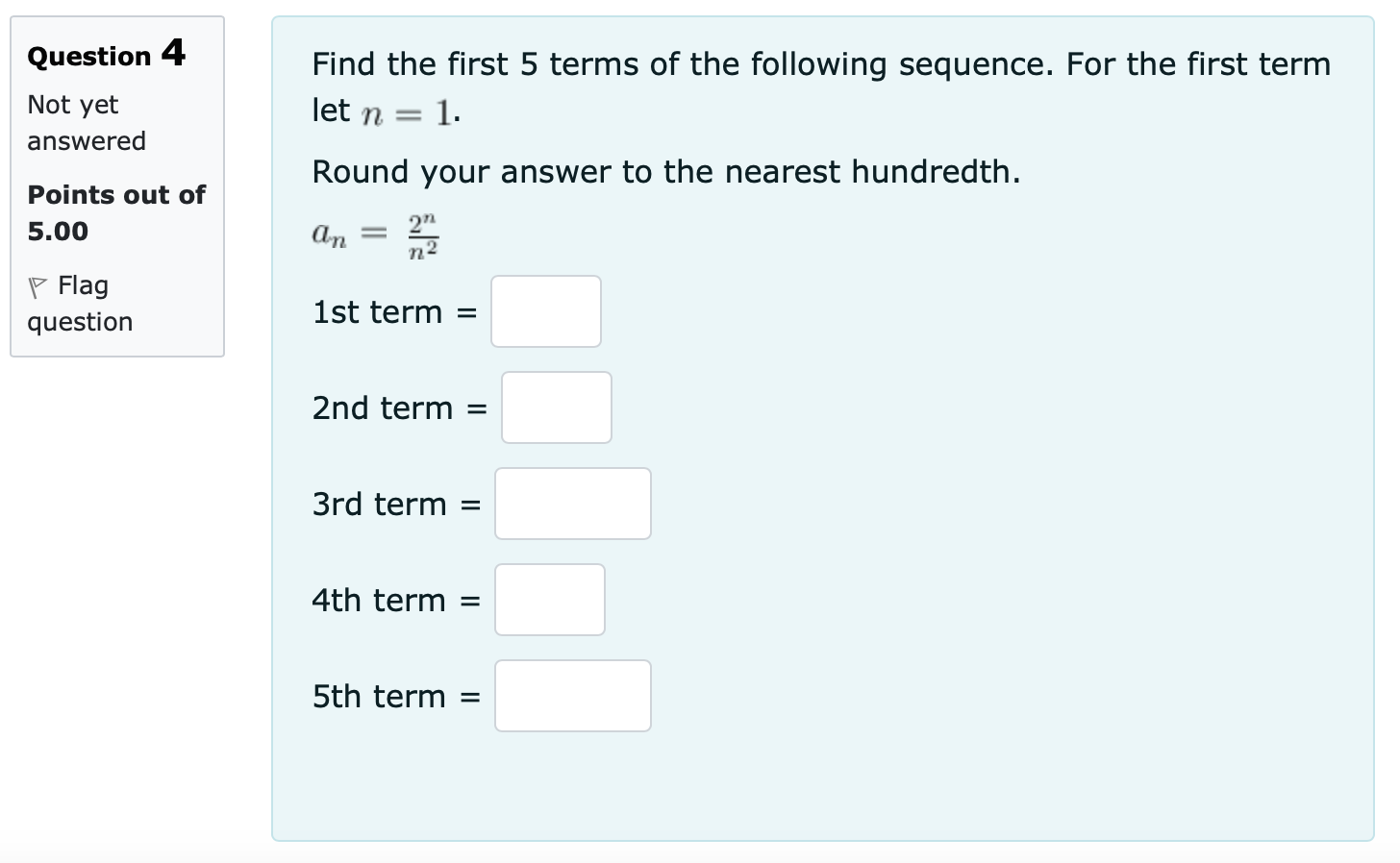 answered Points out of If your answer is not an integer type