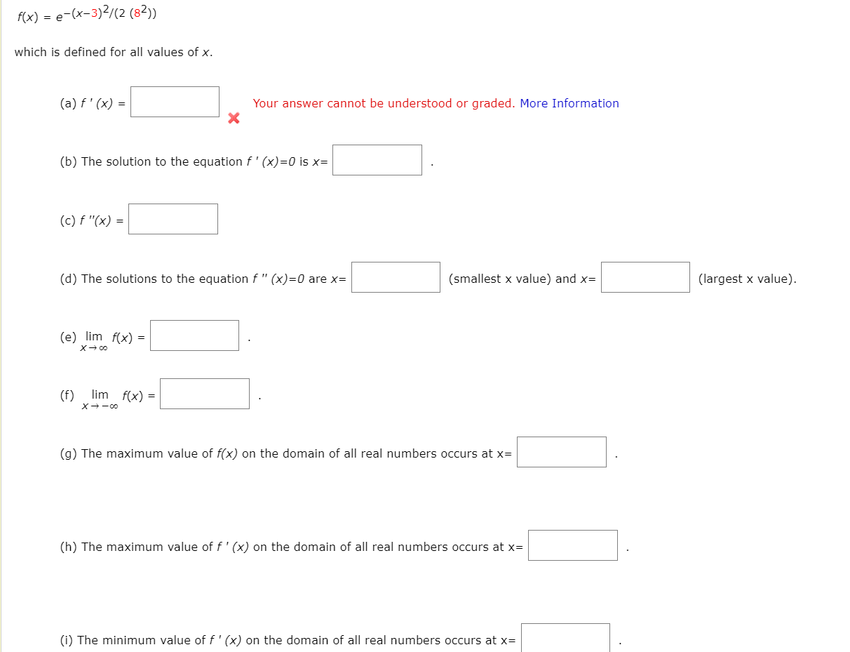 This problem will focus on the function x) = ((#312/(2 (82)) which