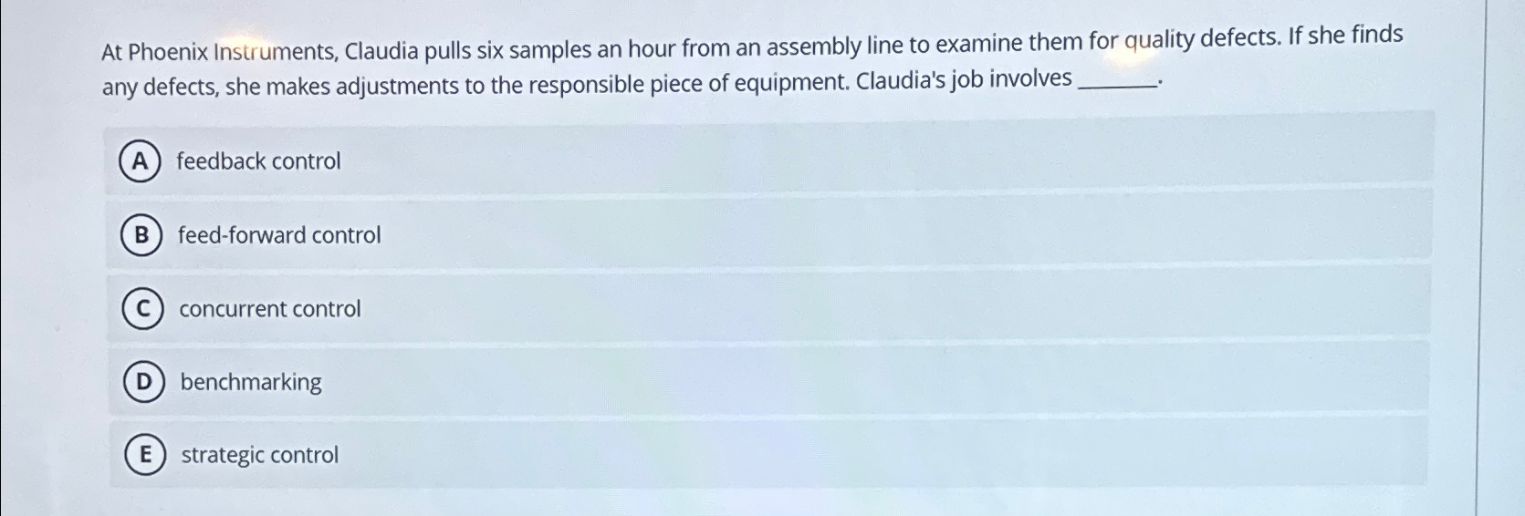  At Phoenix Instruments, Claudia pulls six samples an hour from an