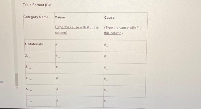 reference to remember the typical six categories used. See Lecture 10 pages